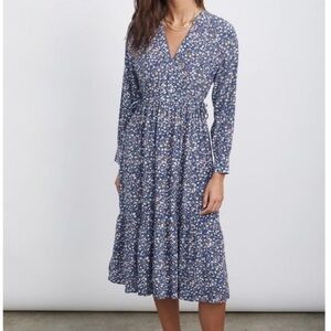Rails Maple Blue Ditsy Floral Dress - Size Large